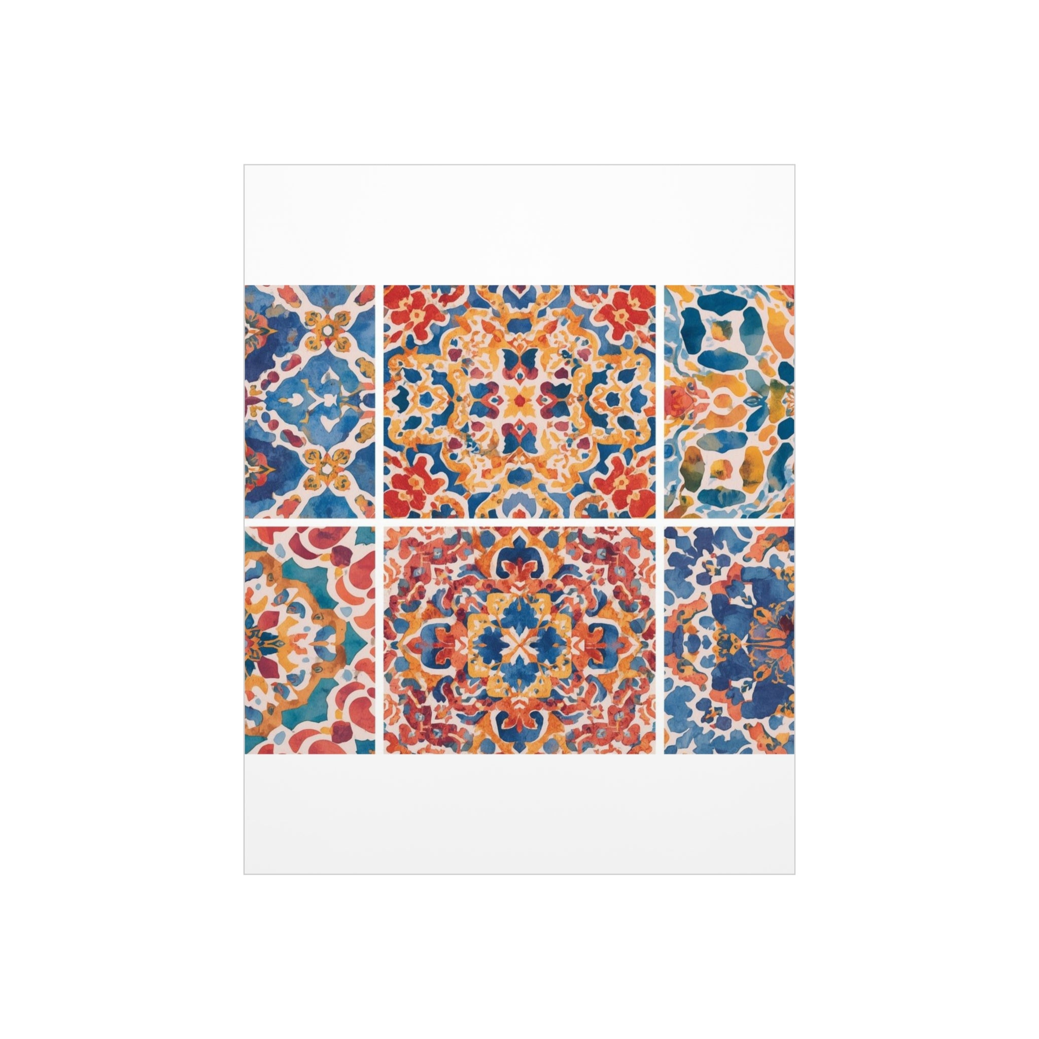 Colorful Foam Board Wall Art Tile Pattern Inspired Gift - Rosetta Creative Boutique